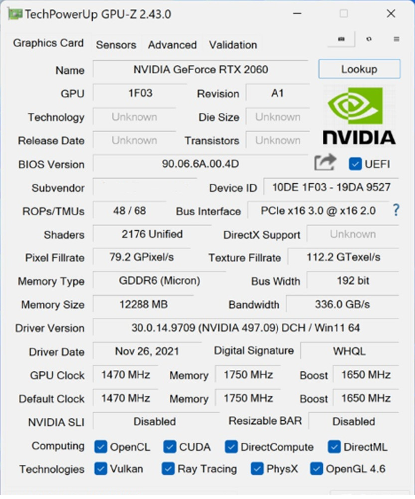 PCWINMAX Gaming GeForce RTX 2060 12B GDRR6 192-bit HD/DP 1695 MHz Boost Clock VR Ready Dual Fan Graphics Card