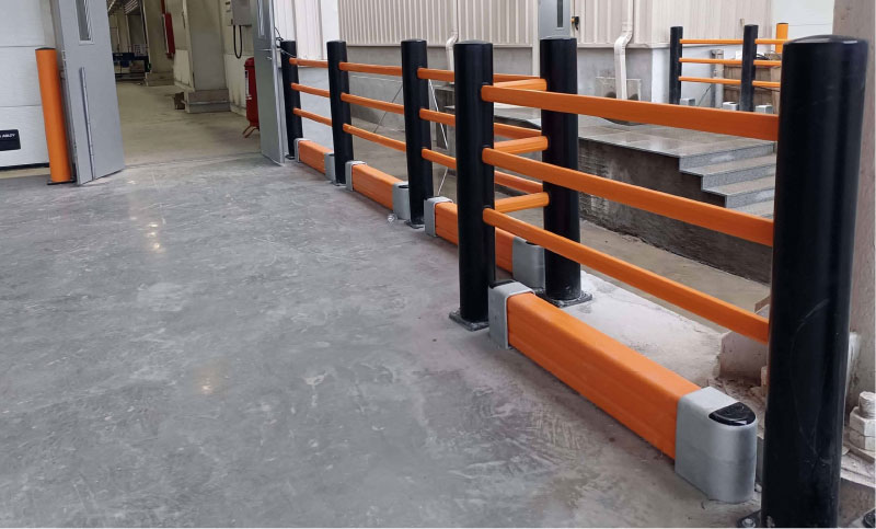 Flexible Pedestrian Barrier  Anti-Collision Guardrails Warehouse Safety Barrier Traffic Guardrails