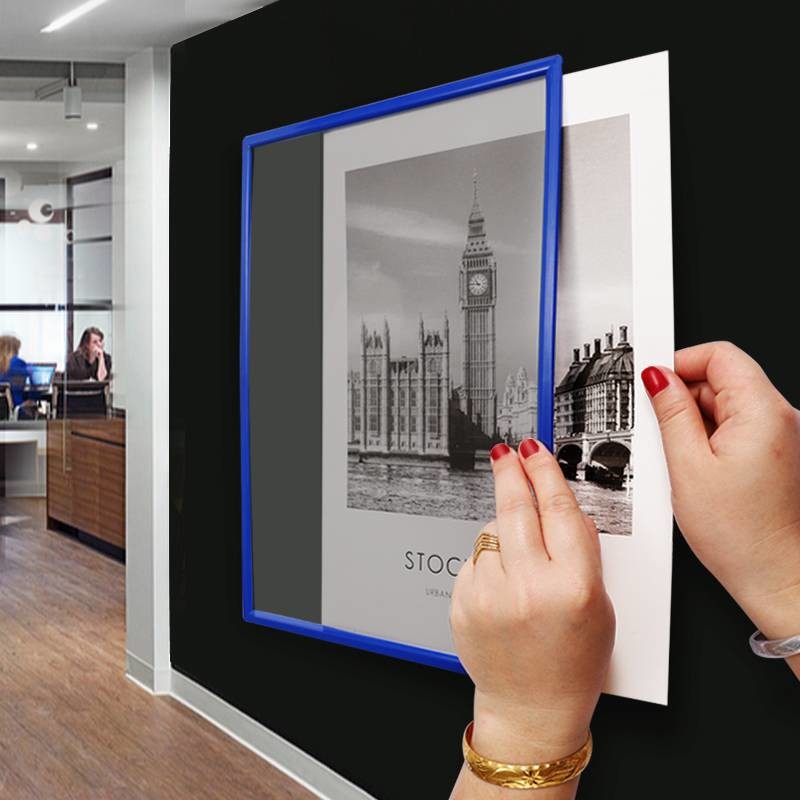 A4 Magnetic File Pocket Document Display Frame Reusable Magnetic Document Holder