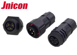 Wholesale Black Solder Waterproof Panel Mount Connector 3 Pole Screw Lock Jnicon Splice from china suppliers
