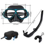 Rubber Diving Prescription Mask Snorkel Goggles Set ROHS Certified