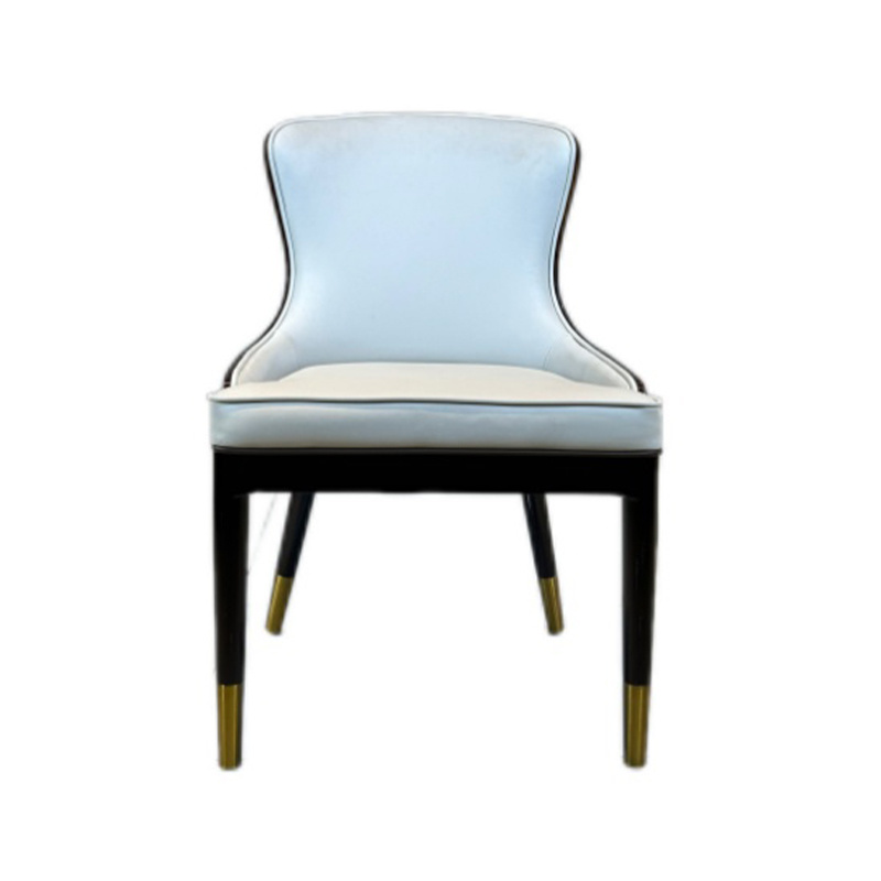 OEM Hotel Furniture Dining Room Modern Ash Wood Chair Without Armrest