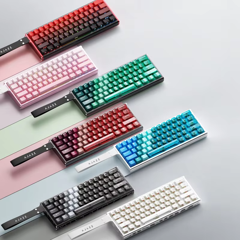 Pink Magnetic Axis Keyboard with RGB Backlighting and Double-shot Keycap Printing for Enhanced Typing Experience