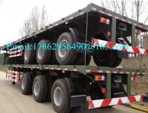 Wholesale Three Alxes 40ft Heavy Duty Semi Trailers Flatbed Truck With 28 Tons Landing Gear from china suppliers