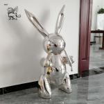 Rabbit Stainless Steel Sculpture Jeff Koons Abstract Balloon Metal Sculptures