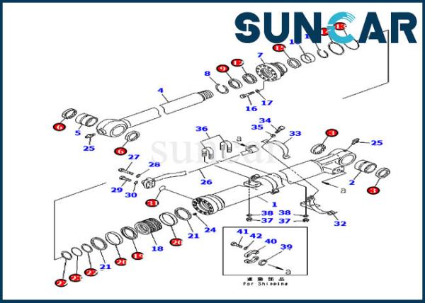 707-98-47720 Bucket Hydraulic Repair Seal Kit Fits Komatsu PC220-8 PC270-8