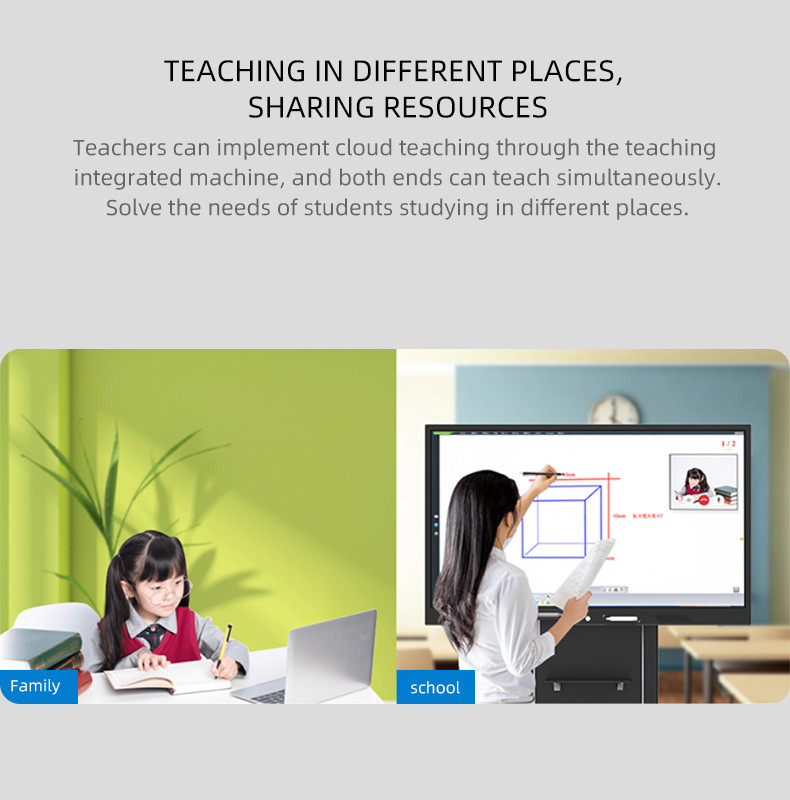 Flat Panel 3840x2160P 75 Inch Touch Screen Interactive Whiteboard TV