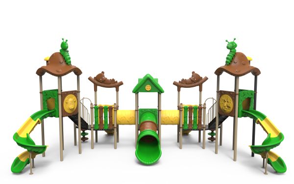 ODM Outdoor Playground Equipment Plastic Playhouse With Slides