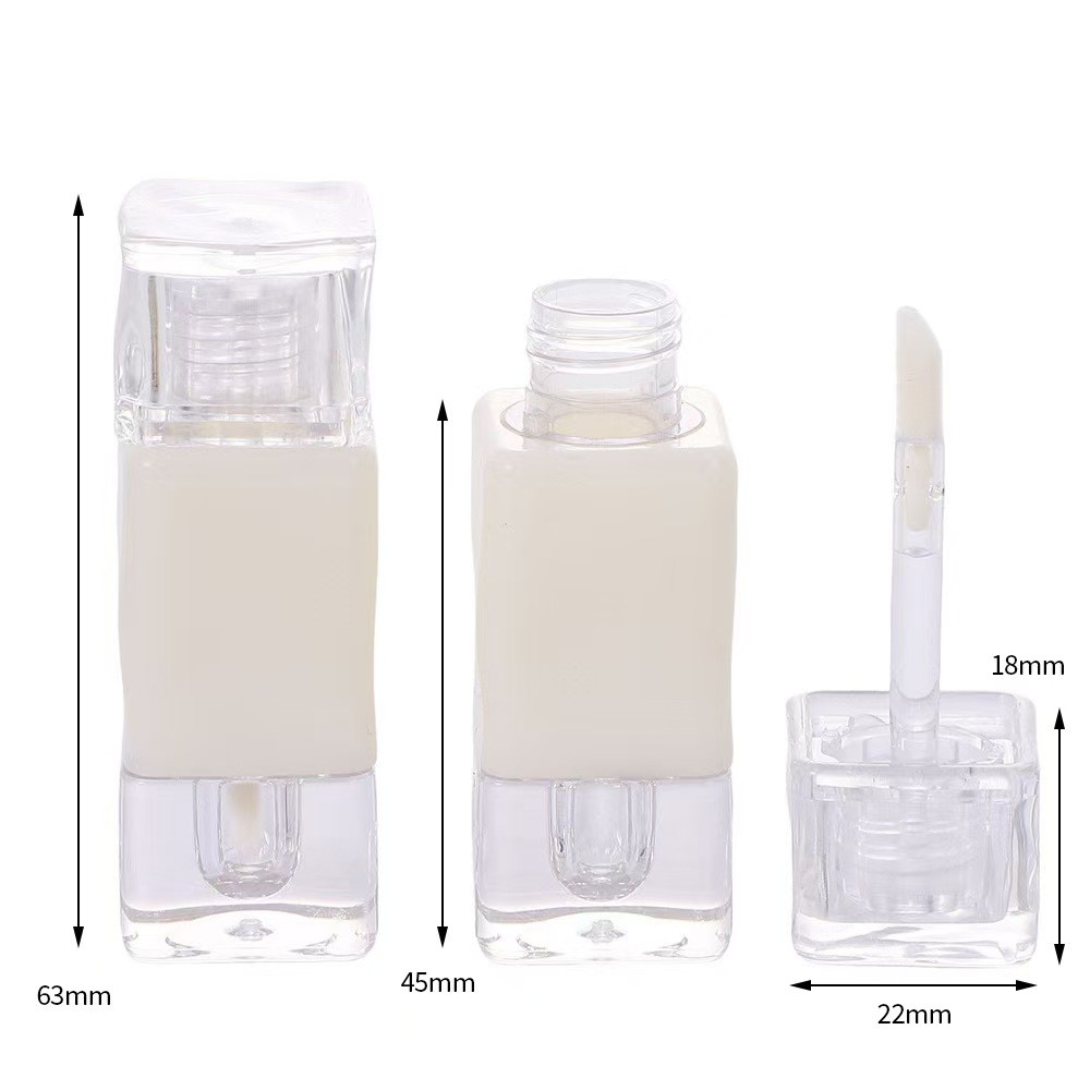 White diamond 2.6ml lip glaze tube with brush, color can be customized