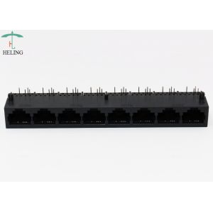 Unshielded 1 X 8 Port 10P4C RJ45 Female Connector For PC Motherboard / Hub /