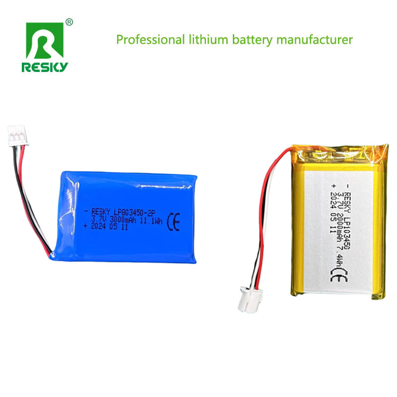 Flat Lithium Polymer Battery Cell 803450 2p 3.7V 1500mAh 3000mAh Power Batteries