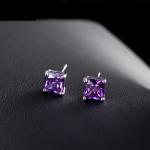 Cubic zirconia stud earrings cz earrings in bulk classic simple earrings design