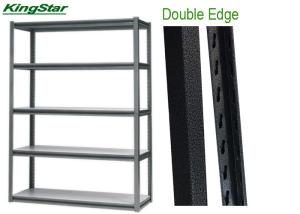 Wholesale Double Edge Boltless Shelving Unit , Boltless Steel Shelving With Plastic Protection Feet from china suppliers