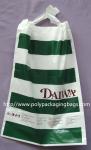 Customized White Plastic Drawstring Bags , Ribbon Drawstring Poly Bags