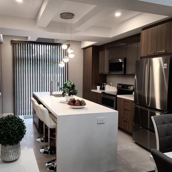 Kitchen Cupboards Cabinet for Apartment Flat Edge Countertop Edging and Modern
