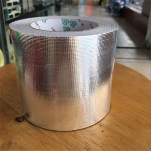 China Twill Plain Woven Reinforced Aluminum Foil Tape 0.1mm-1.0mm on sale