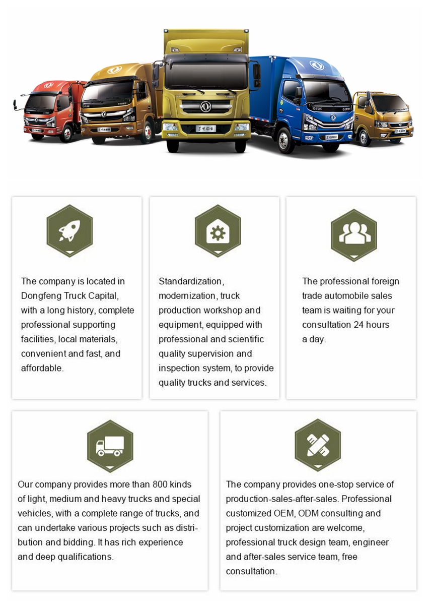 QUANCHAI 4 Cylinders 115HP Left Hand 6x6 MiniTrucks for Dongfeng Cargo and Light Truck