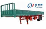 3 * 13ton Capacity Side Wall Flatbed Truck Semi Trailer 40T 3 Axles Cargo