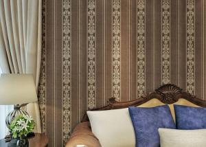 Wholesale Brown European Style Wallpaper PVC Embossed Floral Home Decorative Wallcovering from china suppliers