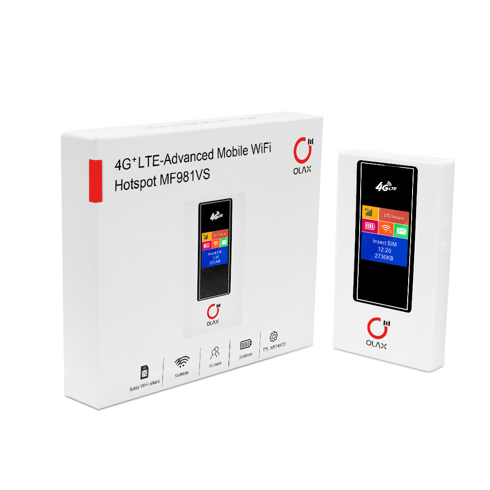 ROHS 2100MAh 4G LTE MIFI Router Pocket Mobile Hotspot OLAX MF981VS