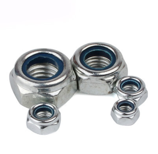 Fine Pitch DIN 985 Hexagon Nylon Insert Lock Nuts ZINC PLATED