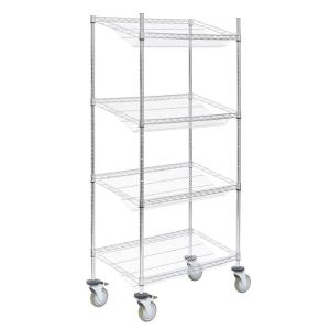 China 18 D X 36 W X 60 H Slanted Wire Basket Shelving Racks Fruits Display Storage on sale