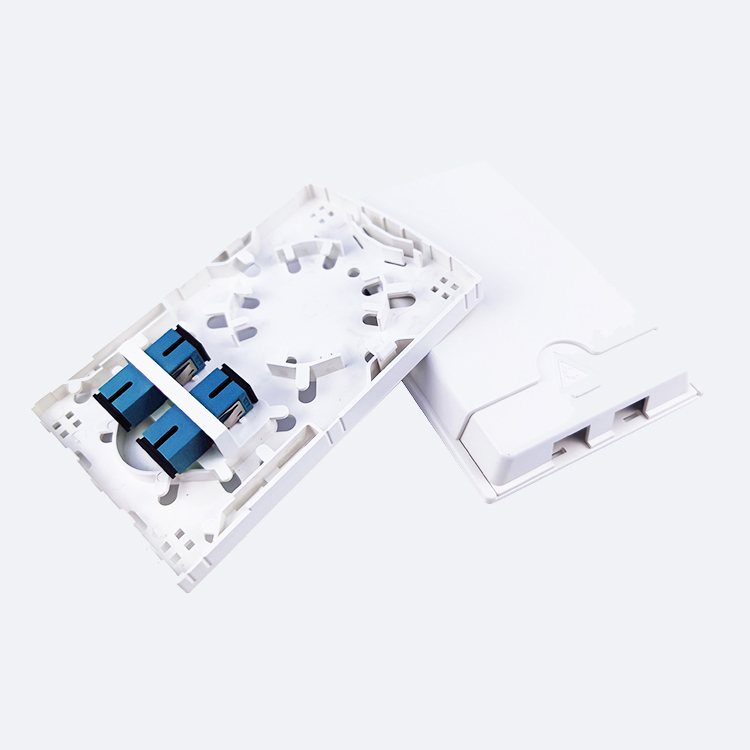 5 2 Cores SC UPC Plastic Fiber Optic Faceplate Socket Panel for FTTH Applications