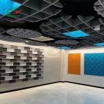 Recyclable PET Acoustic Ceiling Panels Eco Friendly For Interior Decoration