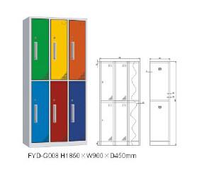 Wholesale 2016 New design modern Europe style six door steel locker FYD-G008,RAL color from china suppliers