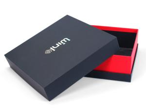 Wholesale Custom red Cardboard Magnetic Gift Box with Luxury Black Lid Base wholesale from china suppliers