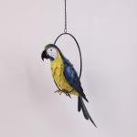 Artistic Vintage Style Weatherproof Metal Parrot Silhouette Garden Decoration