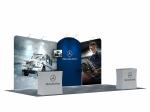 Tension Fabric Trade Show Booth Displays , Business Booth Displays Luxury Banner