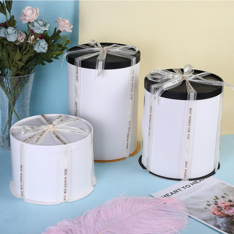 Custom Design Paper Sweet Box Recycled Materials Cake Packing With Lids