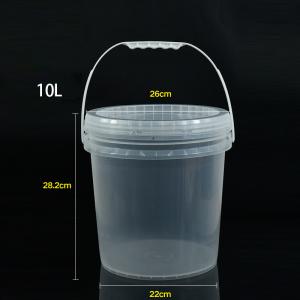 Wholesale 10L Portable Fishing PP Round Biodegradable Plastic Bucket Food Grade with Cover Seal from china suppliers