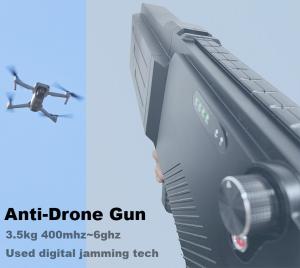 Wholesale Drone jammer 2000M 400mhz to 6GHz 7 bands only 3.5kg weight hand-held anti-drone gun from china suppliers