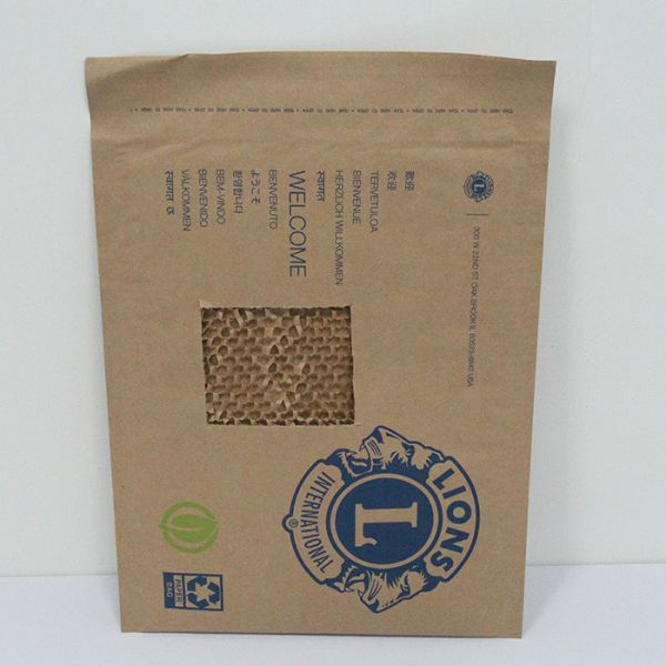 Custom Color Honeycomb Paper Mailing Bags 20x25cm Blue / Green / White Color