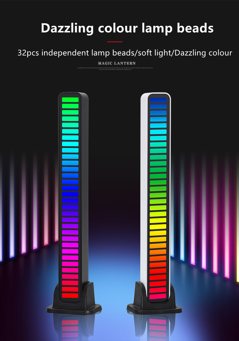 New Arrival Smart Music Pickup Rhythm Light Rechargeable RGB Sound-Activated Ambient lamp With APP control for Car Par