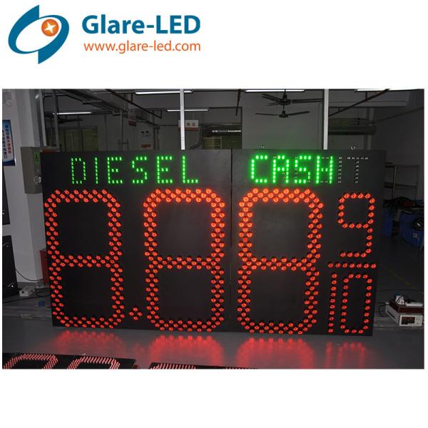 60inch Outdoor Red Diesel Led Gas Price Changer Display Station Sign 3g Rf Tcp