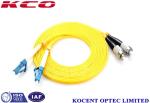 Yellow Fiber Optic Patch Cord SM Duplex LC/UPC-FC/UPC 3.0mm PVC LSZH 2.0m
