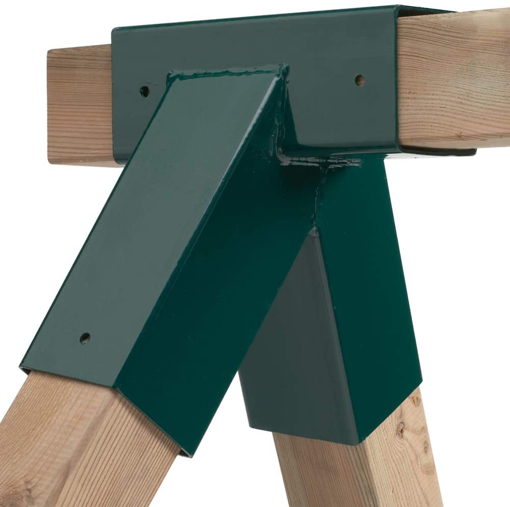 Green Metal Steel A-Frame 2 Brackets Swing Set with Heavy Duty Mounting Hardware 4.3kg