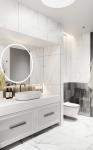 Customized Modern White Bathroom Vanity with Storage Cabinet