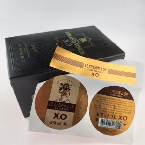 Wholesale Custom 3D Embossed Brandy Whiskey Labels - Gold Foil Wine Bottle Labels OEM from china suppliers