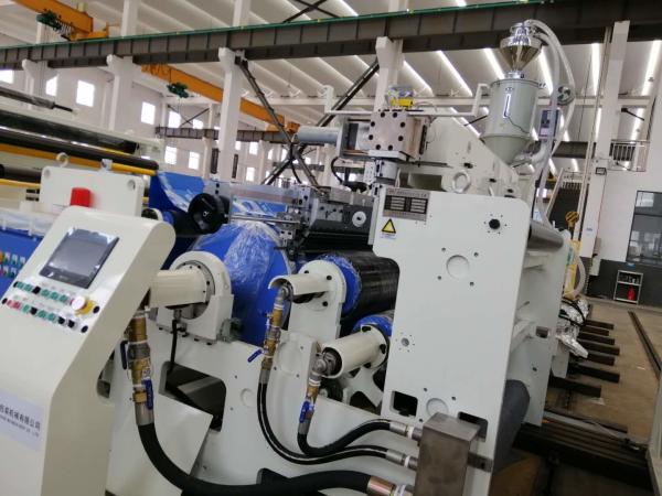 Flute Corrugated Board Automatic Extrusion Lamination Machine , High Speed Hot