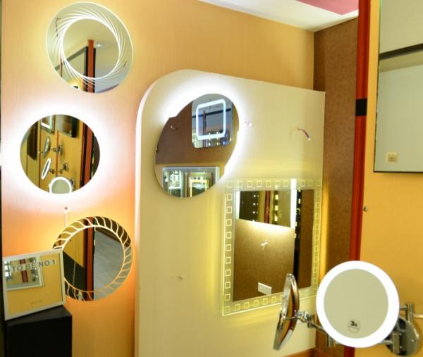 Hotel LED backlit bathroom mirror with light