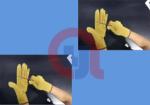 String Knit Aramid Cut Resistant Work Gloves For Mechanical Cutting Process
