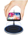 ABS+Aluminum Super Slim QI Certified Fast Charging Portable Wireless Charger 10W