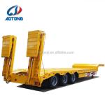 Aotong 80T 4 Axles 14m 15m Truck Head and Low Bed Semi Trailer for Customised