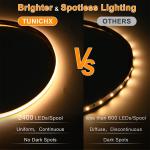 Electroplate COB 24v COB 320Ds 8mm Ra 85 Golden Yellow Light Strip for Home