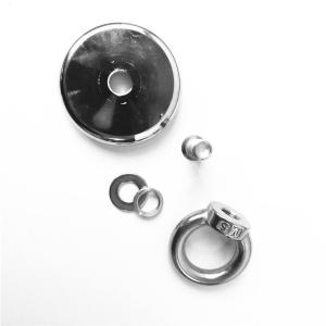 Wholesale NdFeB Grade 500 Lbs Pull Force Round Fishing Magnet With Countersunk Hole And Eyebolt from china suppliers