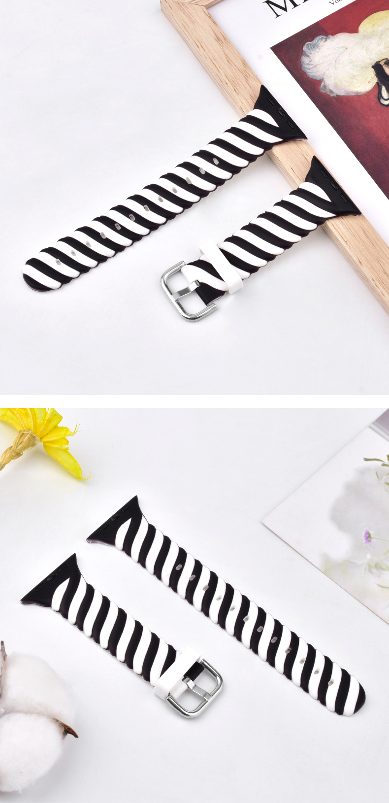Custom Printed 38/40mm 42/44mm Apple Watch Silicone Band